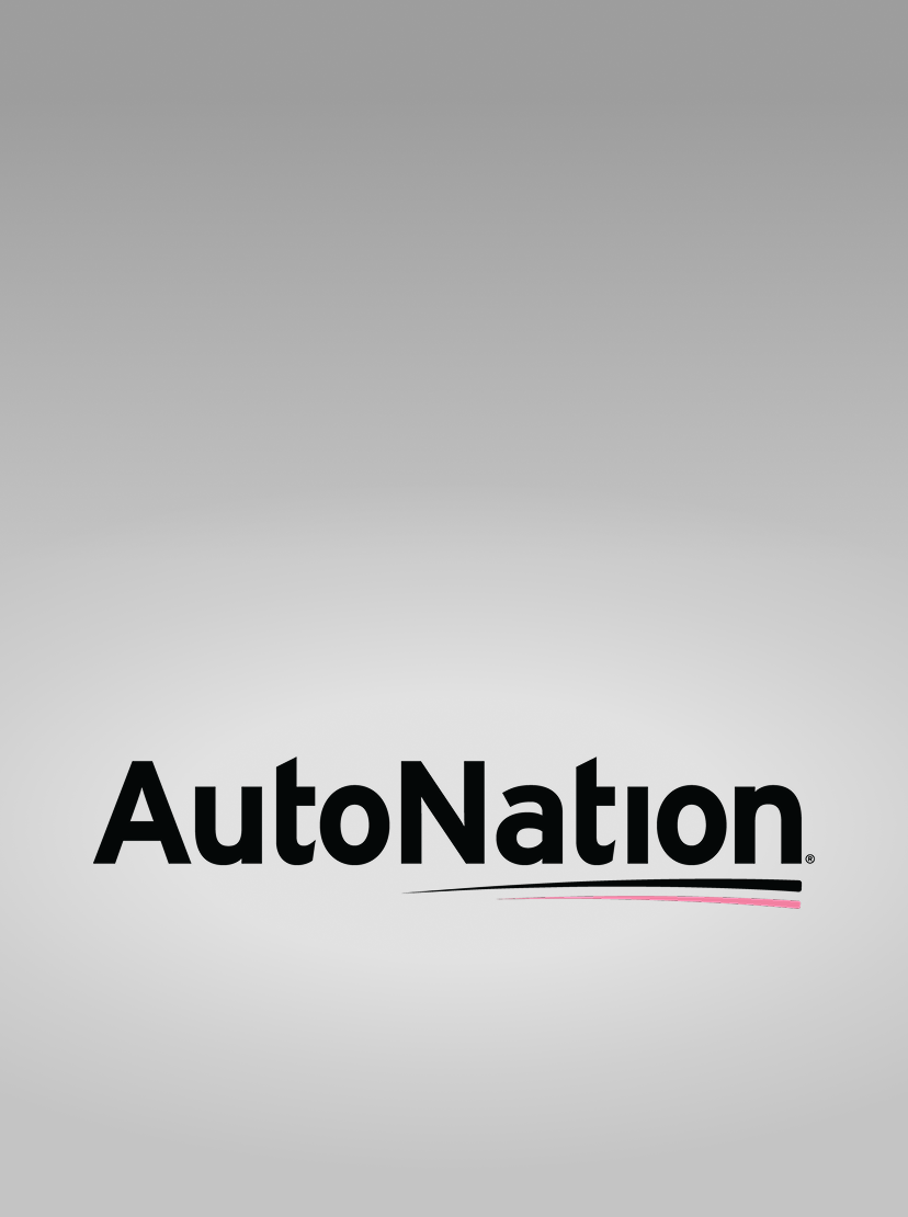 AutoNation logo on a gray gradient background.